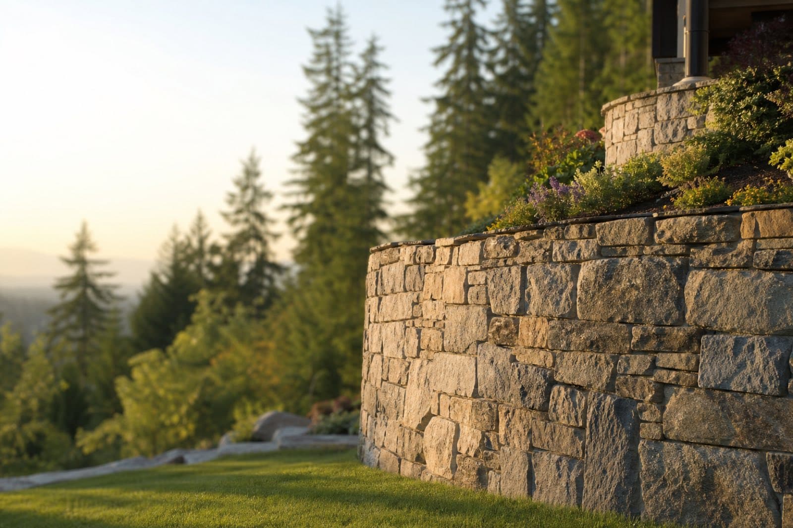 Natural Stone Retaining Walls in Langley, BC