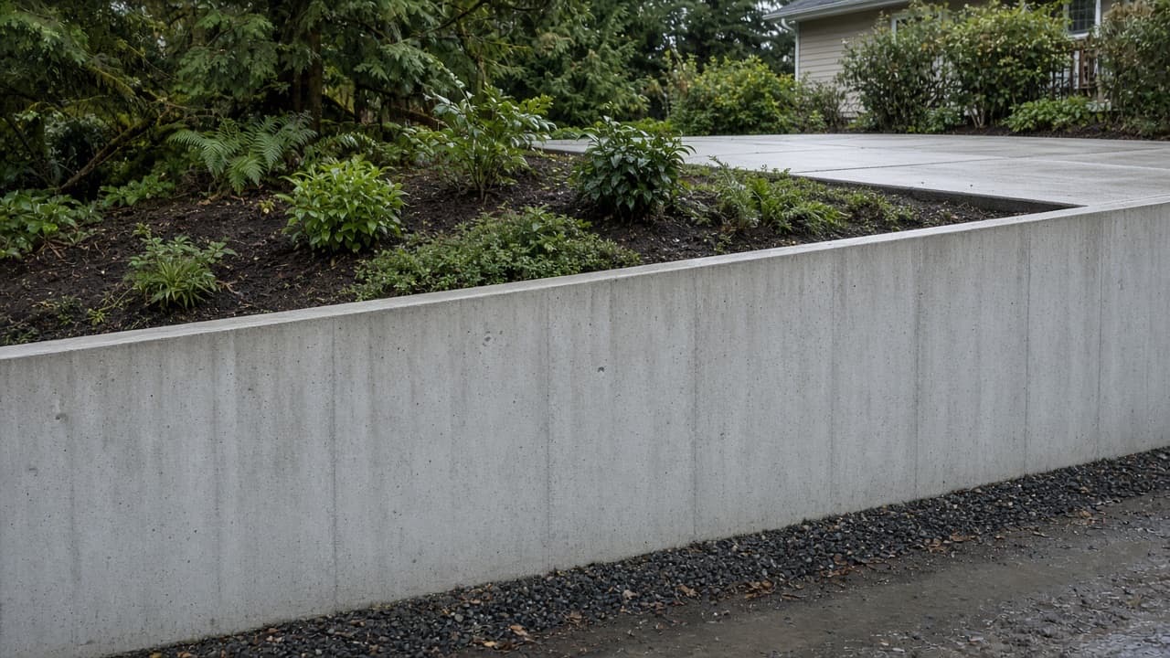 Poured Concrete Retaining Walls built in the Fraser Valley