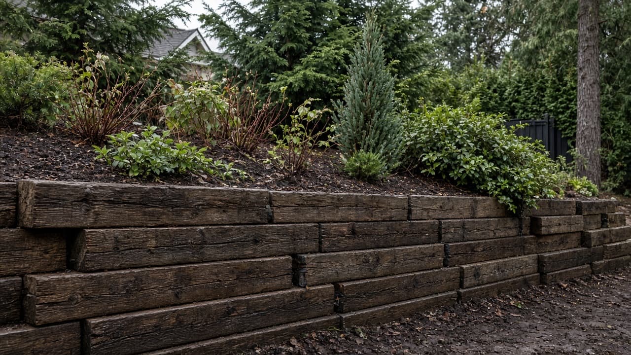 Timber Retaining Walls built in the Fraser Valley
